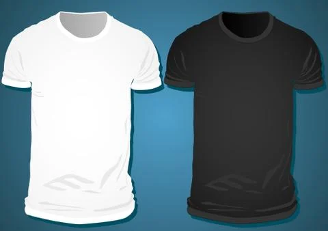 Blank t-shirts template Stock Illustration