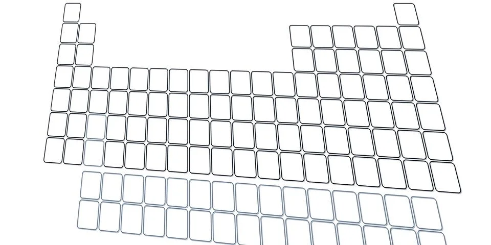 Blank table of elements  - physics and chemistry illustration backdrop Stock Illustration