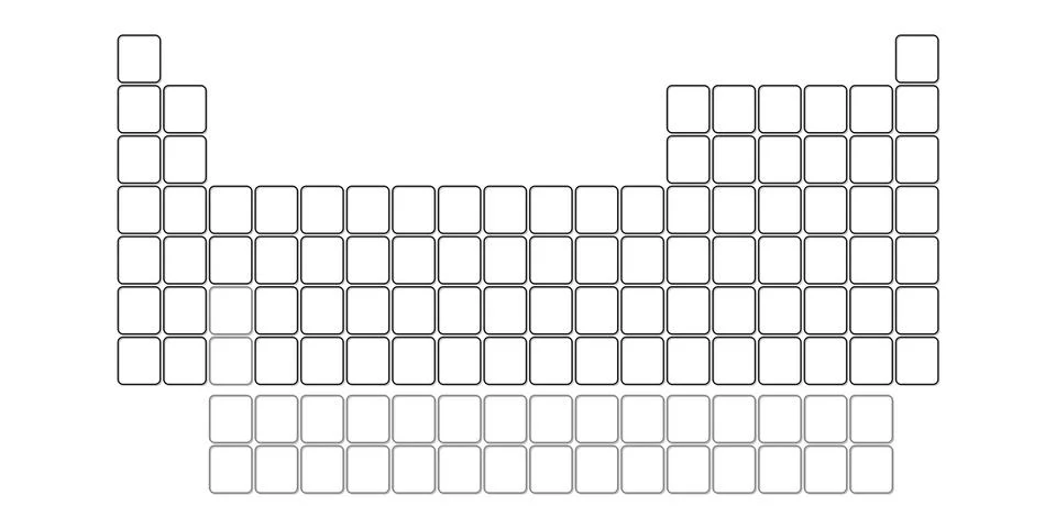 Blank table of elements  - physics and chemistry illustration backdrop Stock Illustration