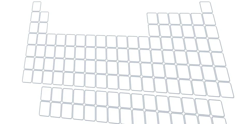 Blank table of elements  - physics and chemistry illustration backdrop Stock Illustration