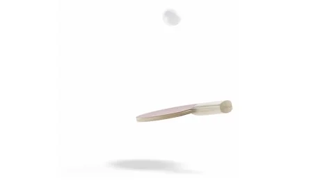 Blank table tennis racket with ball mockup playing, looped animation Stock Footage 166059672