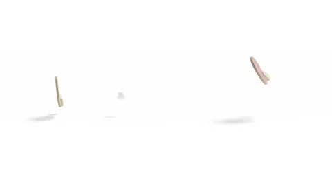 Blank table tennis racket with ball mockup playing, looped animation Stock Footage 166864025