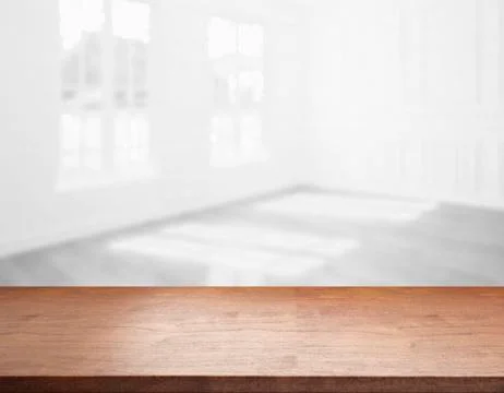 Blank table top in front of blurry room - Illustration Stock Illustration