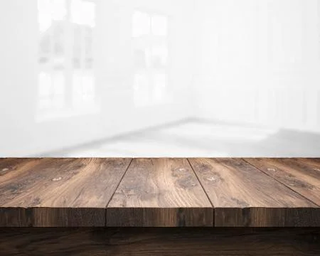 Blank table top in front of blurry room - Illustration 스톡 일러스트