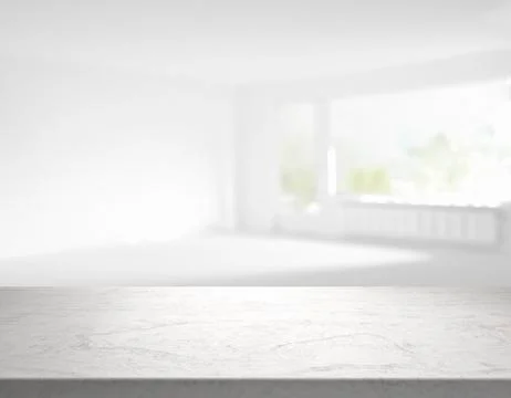 Blank table top in front of blurry room - Illustration Stock Illustration