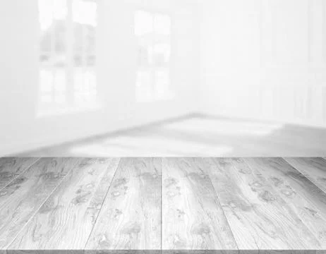 Blank table top in front of blurry room - Illustration Illustrazione stock