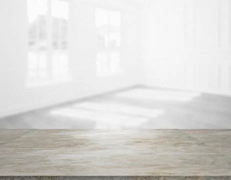 Blank table top in front of blurry room - Illustration Stock Illustration