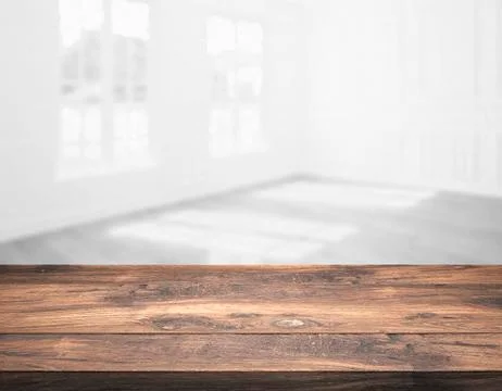 Blank table top in front of blurry room - Illustration Stock Illustration