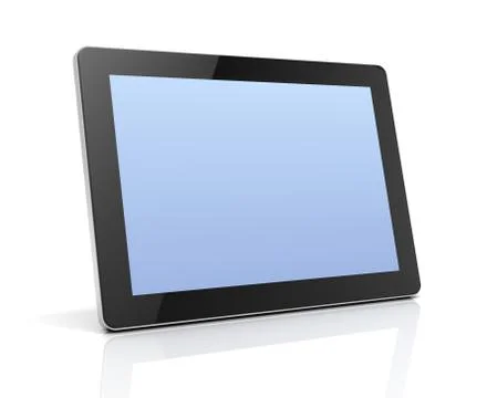 Blank tablet computer concept 3d illustration イラスト素材