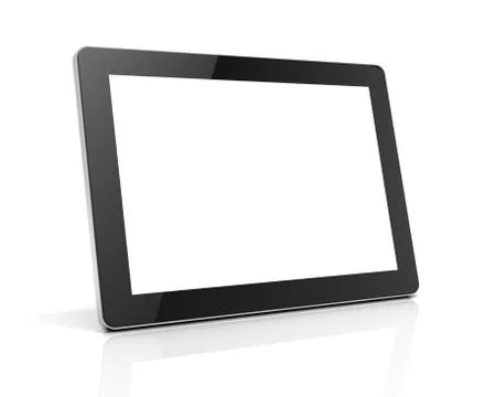 Blank tablet computer concept  3d illustration Stock Illustration