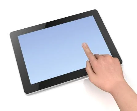 Blank tablet computer concept  3d illustration Stock Illustration