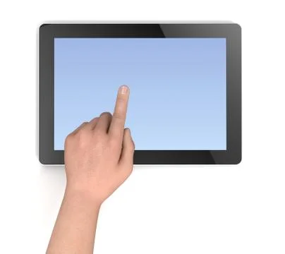 Blank tablet computer concept  3d illustration Stock-Illustration