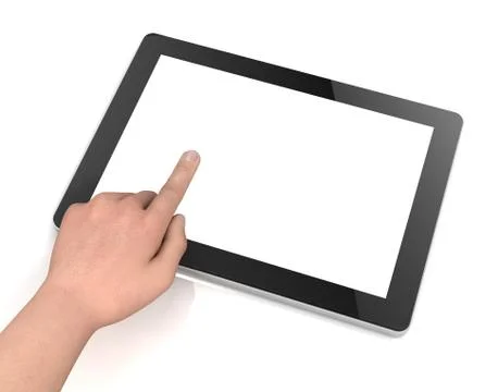 Blank tablet computer concept  3d illustration Illustrazione stock