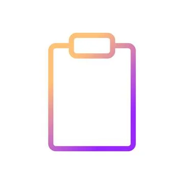 Blank tablet pixel perfect gradient linear ui icon 库存插图