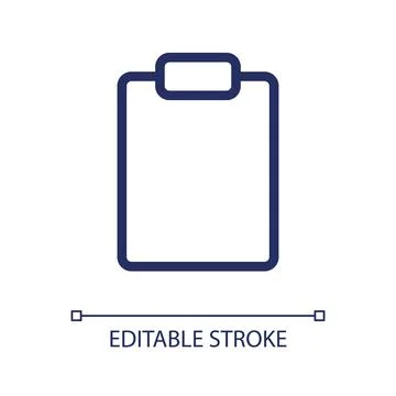 Blank tablet pixel perfect linear ui icon Stockillustratie