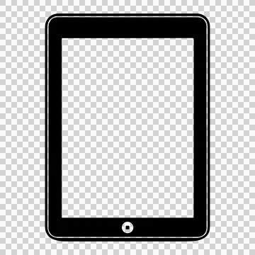 Blank tablet screen. Isolated tablet device 스톡 일러스트