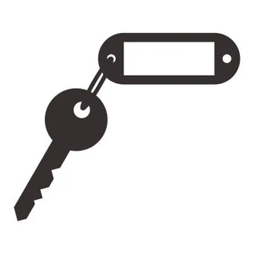 Blank tag and key Illustrazione stock