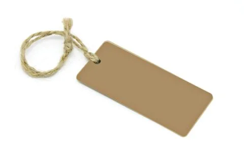 Blank tag with plastic layer on top Stock Photos