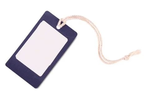 Blank tags tied with string Stock Photos
