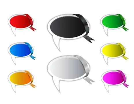 Blank talk tag Stock Illustration