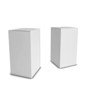 Blank tall box Stock Illustration