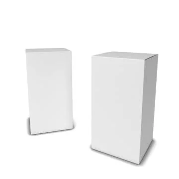 Blank tall box Stock Illustration