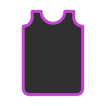 Blank Tank Top Icon. Vector Illustration of a Simple Sleeveless Shirt. 스톡 일러스트