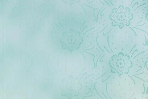 Blank Teal floral Background Pattern Stock Photos