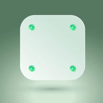 Blank technology icon button blank template with realistic shadow and light Stock Illustration