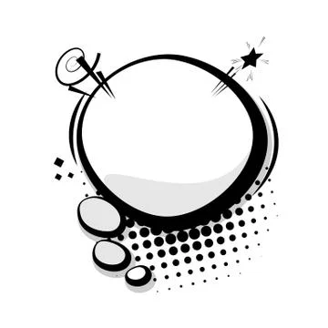 Blank template comic speech round balloon 스톡 일러스트