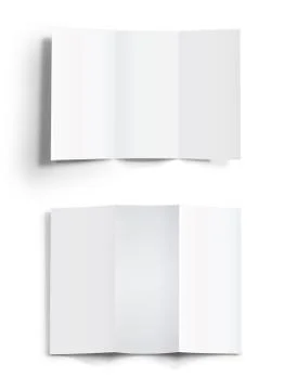 Blank template of folded brochure 库存插图