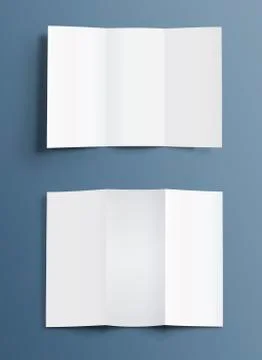 Blank template of folded brochure Illustrazione stock