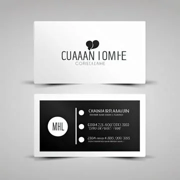 Blank template of name card, vector illustration, white background Stock Illustration