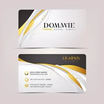 Blank template of name card, vector illustration, white background Stock Illustration