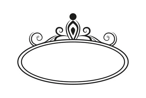 Blank template for text, isolated text box, vector ornaments Illustrazione stock