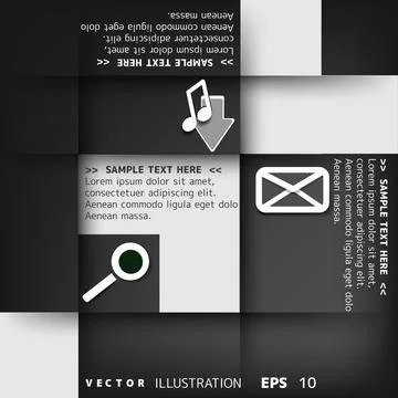 Blank for text with infographic elements and web icoms Stock Illustration