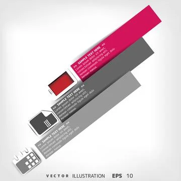 Blank for text with infographic elements and web icoms Stock Illustration