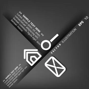 Blank for text with infographic elements and web icoms Stock Illustration