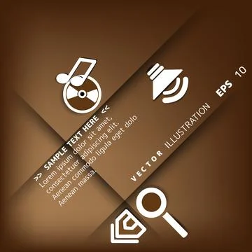 Blank for text with infographic elements and web icoms イラスト素材