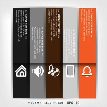 Blank for text with infographic elements and web icoms イラスト素材