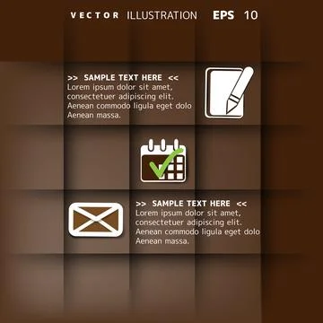 Blank for text with infographic elements and web icoms Stock Illustration