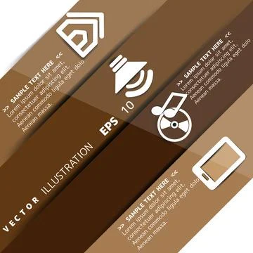 Blank for text with infographic elements and web icoms イラスト素材