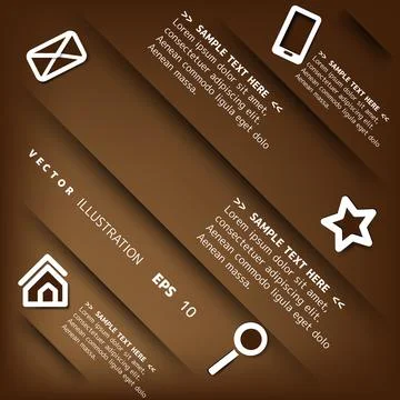 Blank for text with infographic elements and web icoms 스톡 일러스트