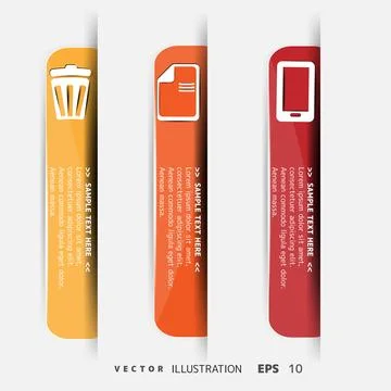 Blank for text with infographic elements and web icoms イラスト素材