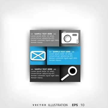 Blank for text with infographic elements 库存插图