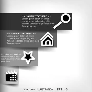 Blank for text with infographic elements Stock Illustration