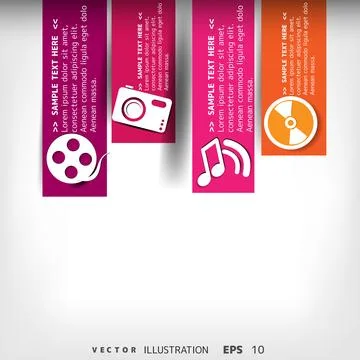 Blank for text with infographic elements Stockillustratie