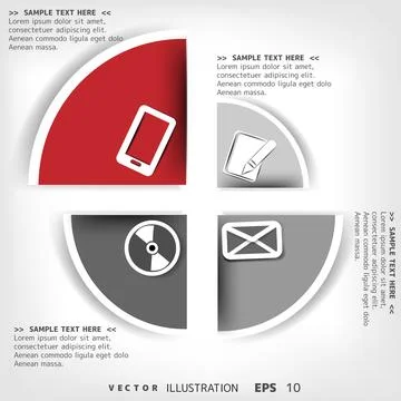 Blank for text with infographic elements Stock Illustration