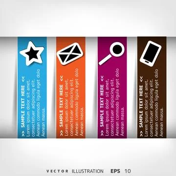Blank for text with infographic elements Stock Illustration