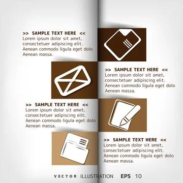 Blank for text with infographic elements Stock Illustration
